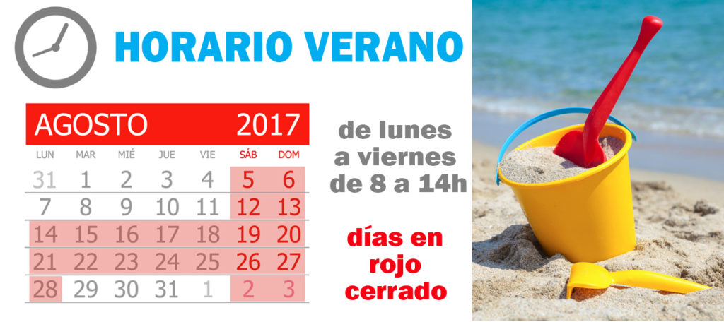 horario verano 2017 Agloval