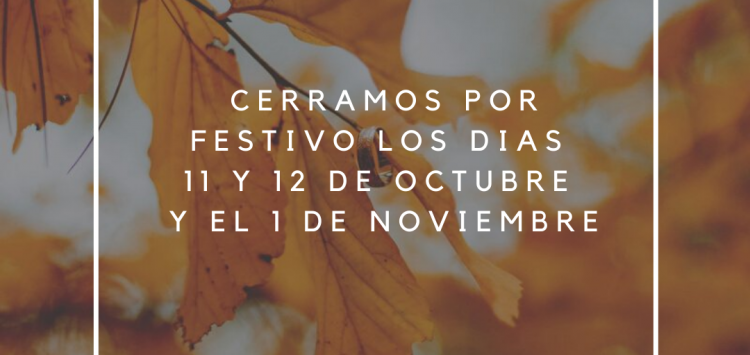 Festivos Octubre y Noviembre