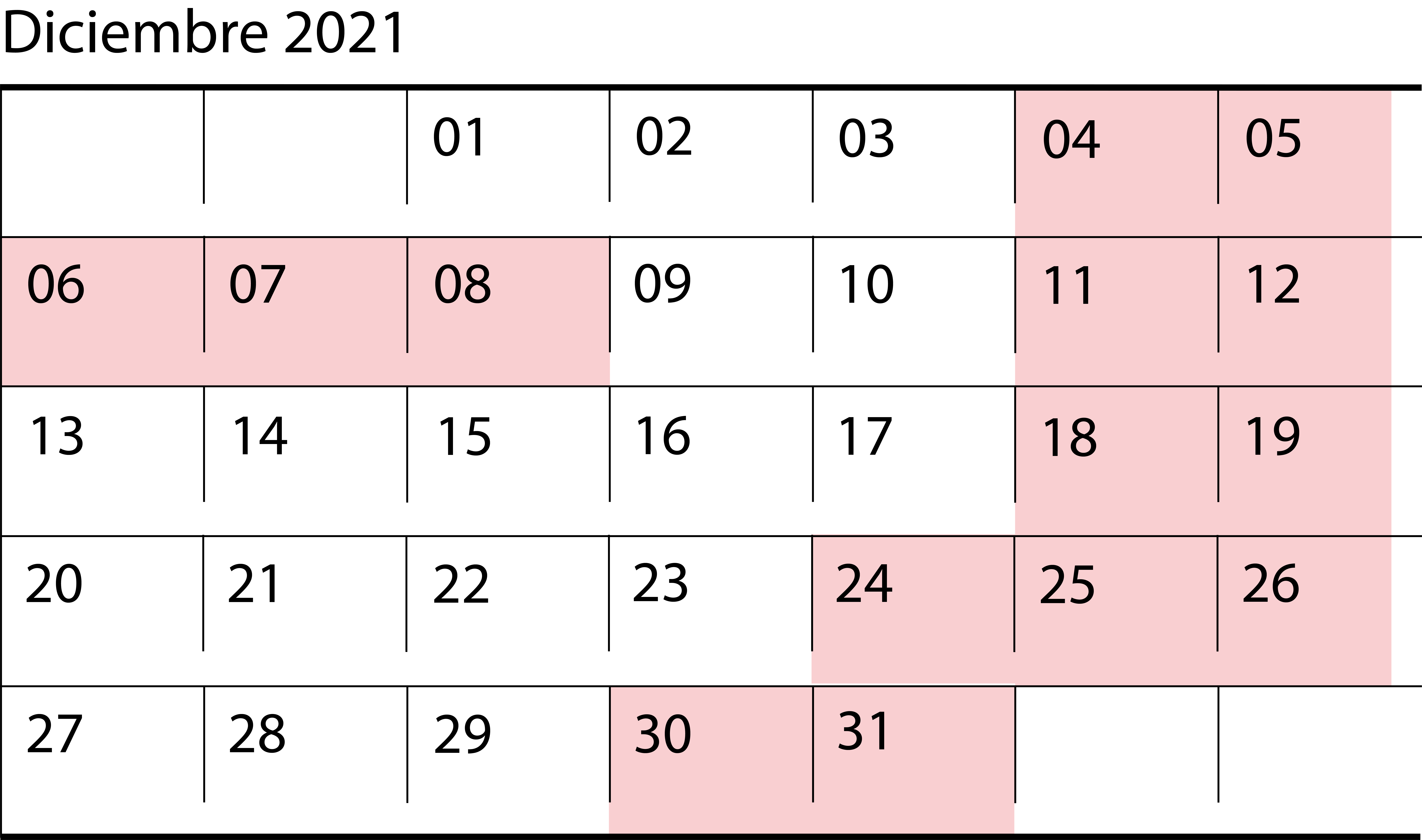 Calendaroi Diciembre 2021 Agloval