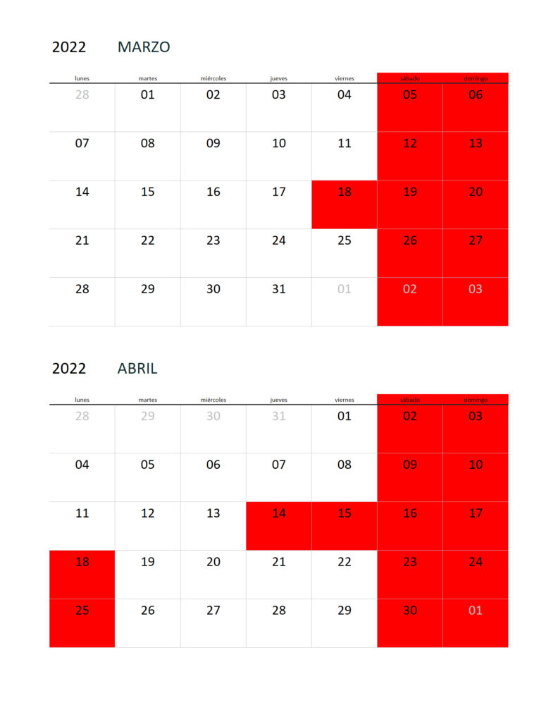 calendario fallas pascua 2022 Agloval