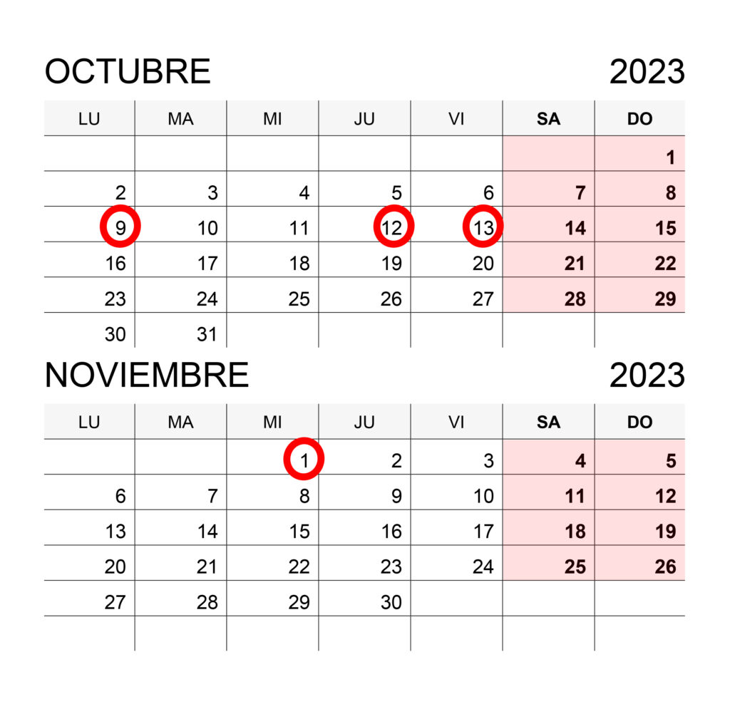 calendario-octubre-noviembre-diciembre-2023